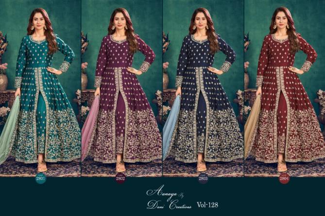 Aanaya Vol 128 By Twisha Art Silk Dress Material Catalog